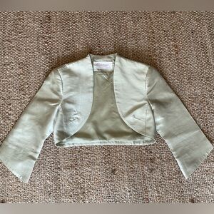 Montage collection by Mon Sheri silk 10p pale green bolero jacket